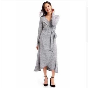 GAP heather gray wrap around dress - small
